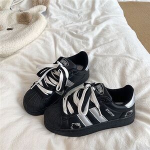 Stylish Black and White Kids Shoes